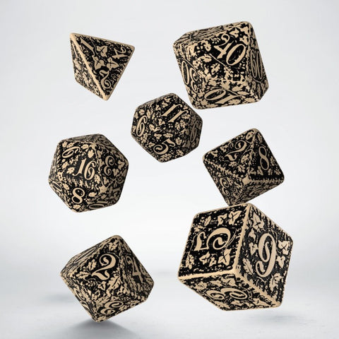 Forest 3D Taiga Dice Set beige and black