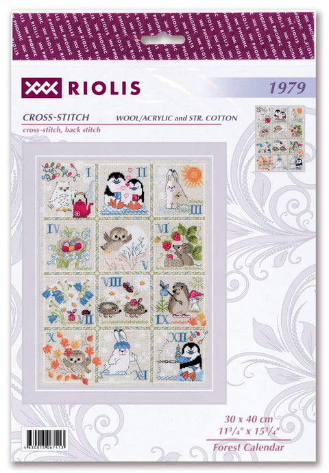 Forest Calendar cross stitch kit by RIOLIS Ref. no.: 1979