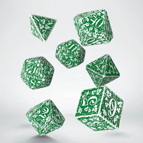 Forest Tundra Dice Set white and green