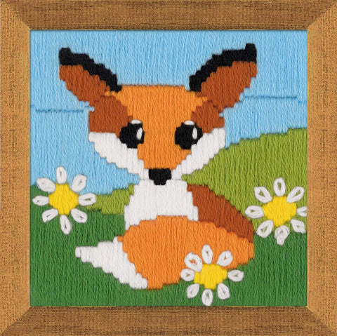 Fox In Daisies satin stitch kit by RIOLIS Ref. no.: 1714