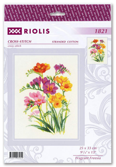 Fragrant Freesia cross stitch kit by RIOLIS Ref. no.: 1821