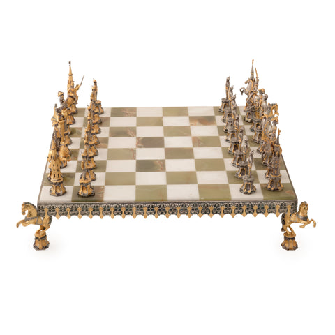 Franz Joseph -Emperor of Austria: Luxury Bronze Chess Set Finished in 24k Gold