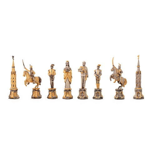 Franz Joseph -Emperor of Austria: Luxury Bronze Chess Set Finished in 24k Gold