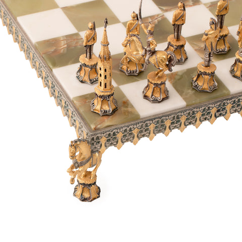 Franz Joseph -Emperor of Austria: Luxury Bronze Chess Set Finished in 24k Gold