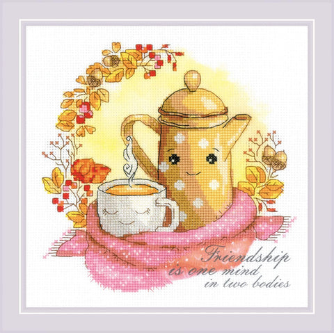 Friendship Tea. Cross Stitch kit by RIOLIS Ref. no.: 0091 PT