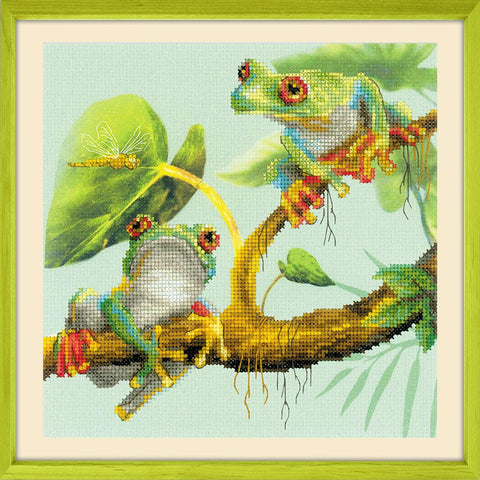 Frogs cross stitch kit by RIOLIS Ref. no.: 0083 PT