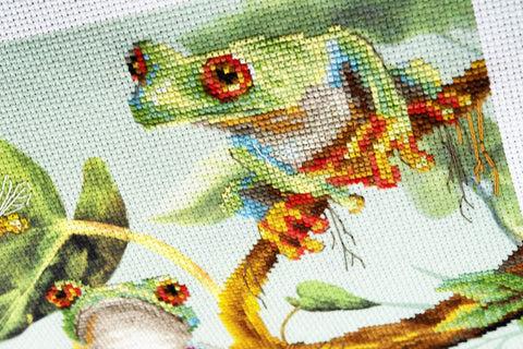 Frogs cross stitch kit by RIOLIS Ref. no.: 0083 PT