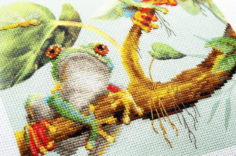 Frogs cross stitch kit by RIOLIS Ref. no.: 0083 PT