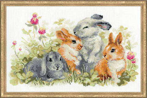 Funny Rabbits - Cross Stitch Kit from RIOLIS Ref. no.:1416