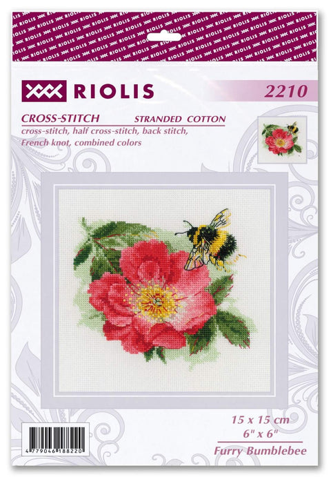 Furry Bumblebee. Cross Stitch kit by RIOLIS Ref. no.: 2210 - Hobby.lt ??