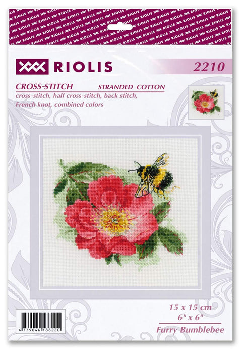 Furry Bumblebee. Cross Stitch kit by RIOLIS Ref. no.: 2210