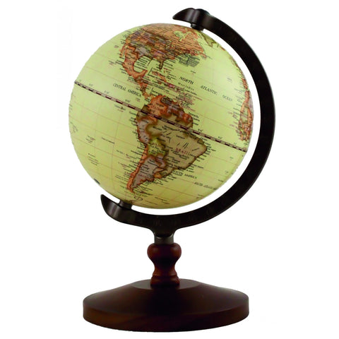 Classic Desktop World Globe with Modern Map