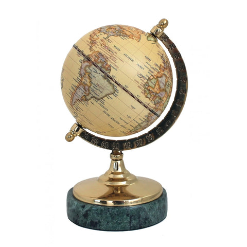 Modern World Globe with Marble Base