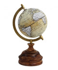 Classic Brown Map Desktop Globe with Wooden Base