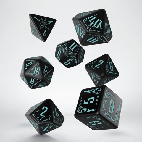 Galactic RPG Dice Set black and blue