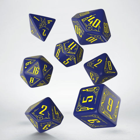 Galactic RPG Dice Set navy and yellow