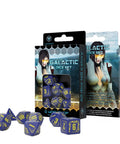 Galactic RPG Dice Set navy and yellow