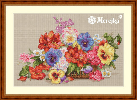 Garden Flowers SK13 cross stitch kit by Merejka