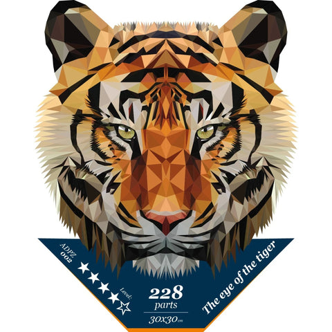 Gaze of a tiger - unique WOODEN puzzle 228 pcs