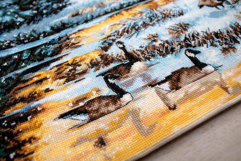 Geese on the Stream SB590 - Cross Stitch Kit