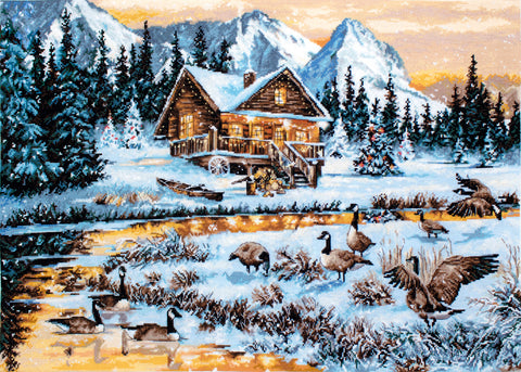 Geese on the Stream SB590 - Cross Stitch Kit