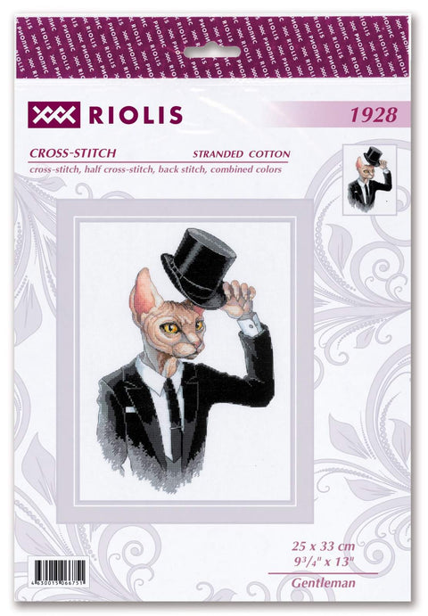 Gentleman cross stitch kit by RIOLIS Ref. no.: 1928