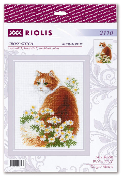 Ginger Meow. Cross Stitch kit by RIOLIS Ref. no.: 2110