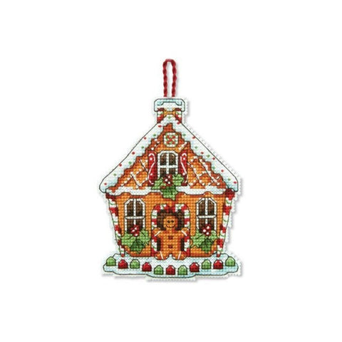 Gingerbread House Christmas Ornament (7.6 x 10.1 cm) - Cross Stitch Kit by DIMENSIONS