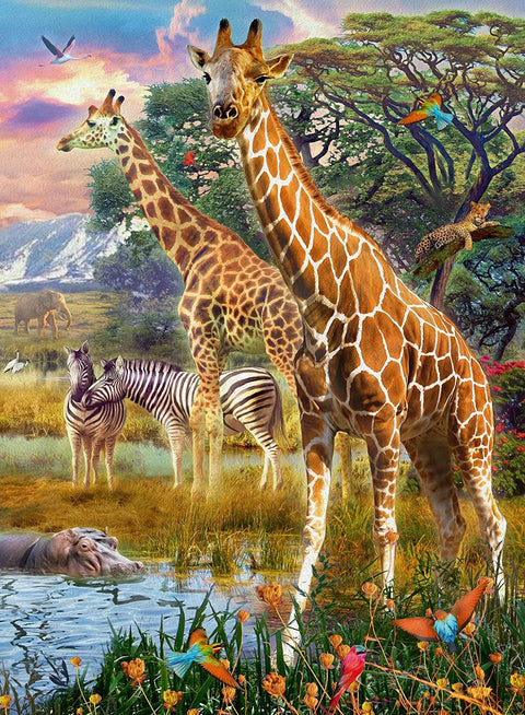 Giraffes in Africa 150 Piece Puzzle