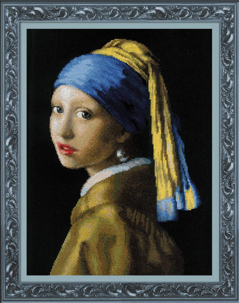 Girl with a Pearl Earring after J. Vermeer's Painting. Cross Stitch kit by RIOLIS Ref. no.: 100/063