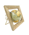 Decorative globe in a wooden frame GLB-40