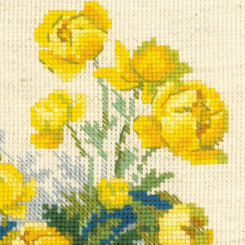 Globe Flower - Cross Stitch Kit from RIOLIS Ref. no.:1515