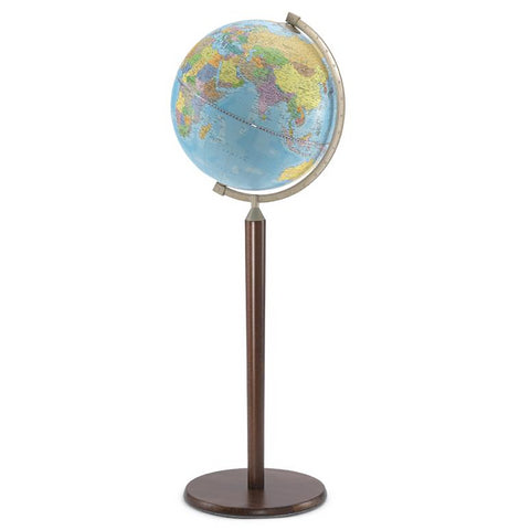 Globe Vasco da Gama - Light Blue Political. Handmade Quality From Italy