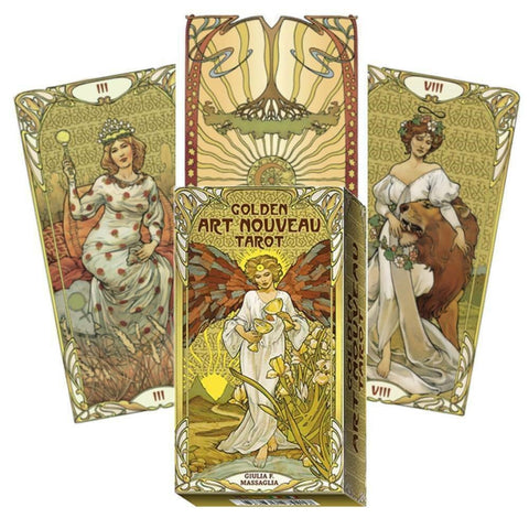 Golden Art Nouveau tarot cards Lo Scarabeo