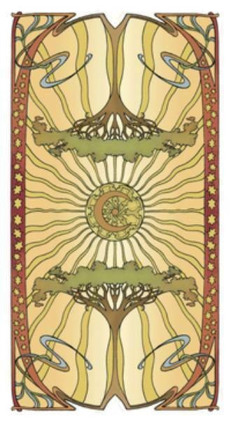 Golden Art Nouveau tarot cards Lo Scarabeo