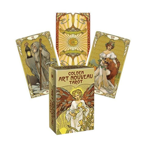 Golden Art Nouveau Tarot Mini cards deck Lo Scarabeo