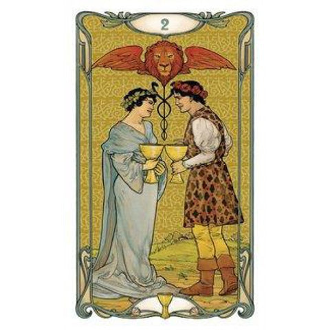 Golden Art Nouveau Tarot Mini cards deck Lo Scarabeo