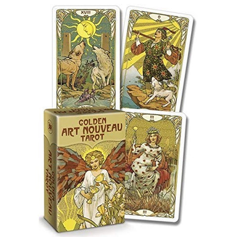 Golden Art Nouveau Tarot Mini cards deck Lo Scarabeo