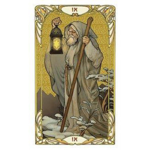 Golden Art Nouveau Tarot Mini cards deck Lo Scarabeo