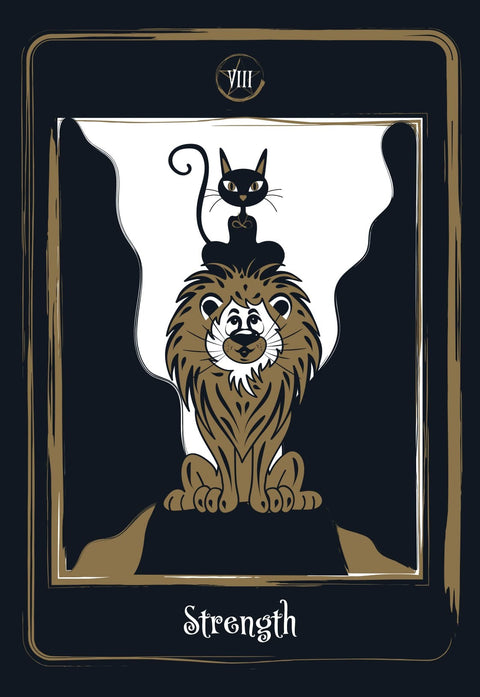 Golden Black Cat Tarot Cards