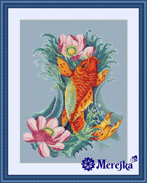 Golden Koi SK05 cross stitch kit by Merejka