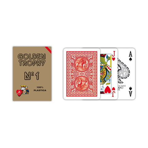 Modiano Golden Trophy playing cards (red)