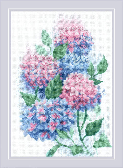 Graceful Hydrangea. Cross Stitch kit by RIOLIS Ref. no.: 2139