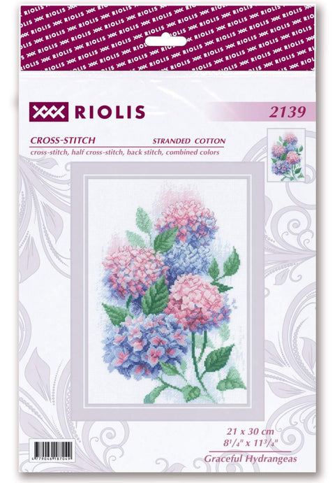 Graceful Hydrangea. Cross Stitch kit by RIOLIS Ref. no.: 2139