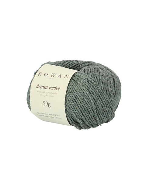 Rowan Denim Revive Yarn Greige 215 – 95% Upcycled Cotton, Textured Eco Tweed DK, Handwash Knitting & Crochet Cotton Thread Skein