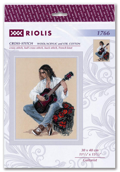 Guitarist cross stitch kit by RIOLIS Ref. no.: 1766