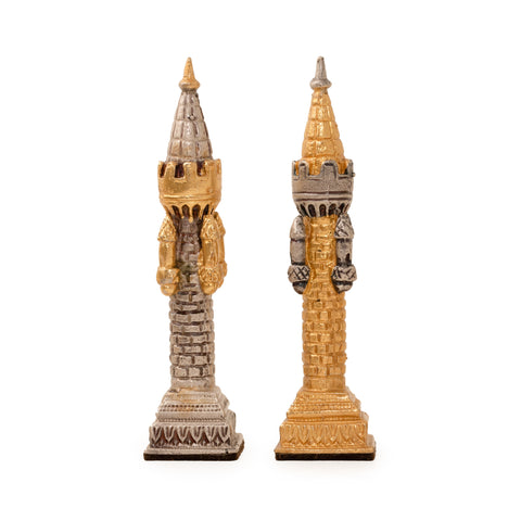 Gulliver and Lilliputians II: Luxury Chess Set in Bronze finished using 24k Gold