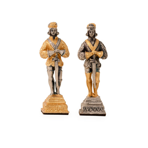 Gulliver and Lilliputians II: Luxury Chess Set in Bronze finished using 24k Gold