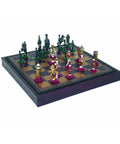 Hand Painted Unique Chess Set with Leatherette Chessboard