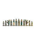 Medieval Metal Chess Pieces Set, Hand-Painted, Made in Italy, 6cm King